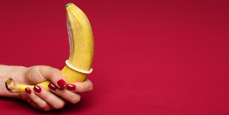 Erekční kroužek banan, prezervativ